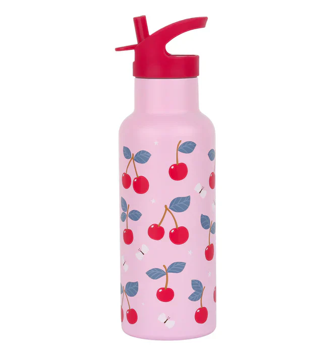 A Little Lovely Company Stainless Steel Drinkfles XL | Kersen