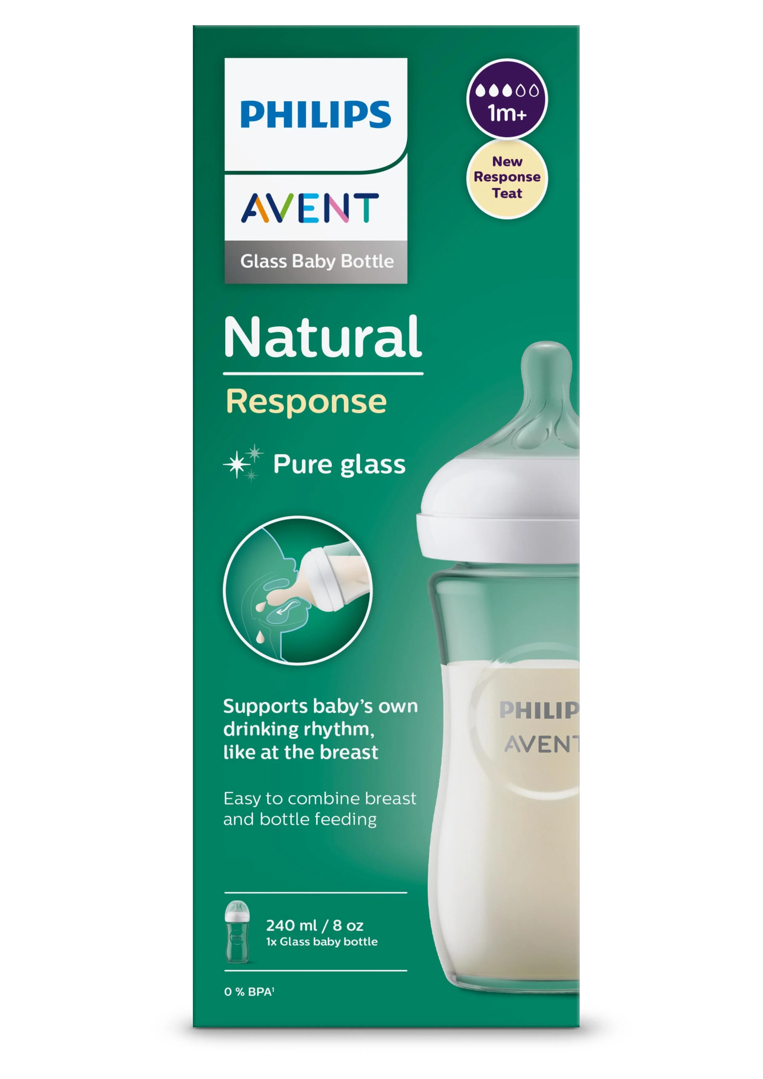 Avent Natural 3.0 Zuigfles SCY933/01 240ml | Glas - Image 9
