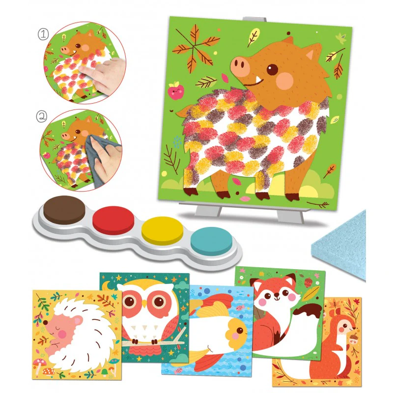 Créalign Easy Paintings Vingerverf Set | Animals - Image 3