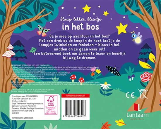 De Lantaarn Voorleesboek met lampjes Slaap lekker, Kleintje | In het bos - Image 2