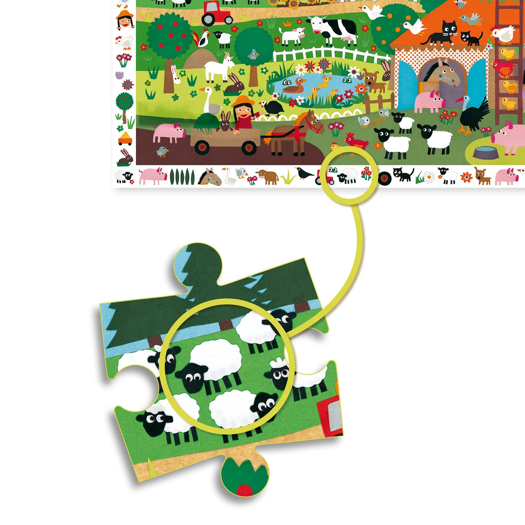 Djeco Observatiepuzzel 35 stukken | De Boerderij - Image 2