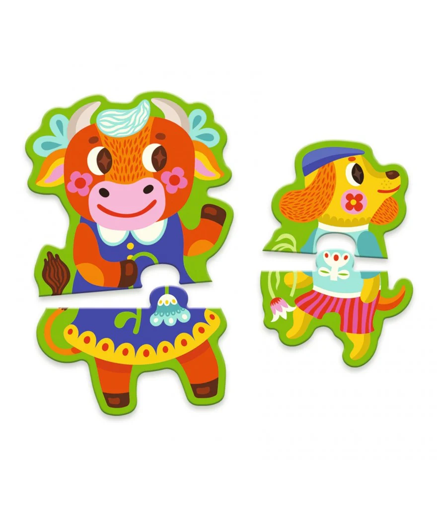 Djeco Puzzel 16 stukken | Klein En Groot Op De Boerderij - Image 6