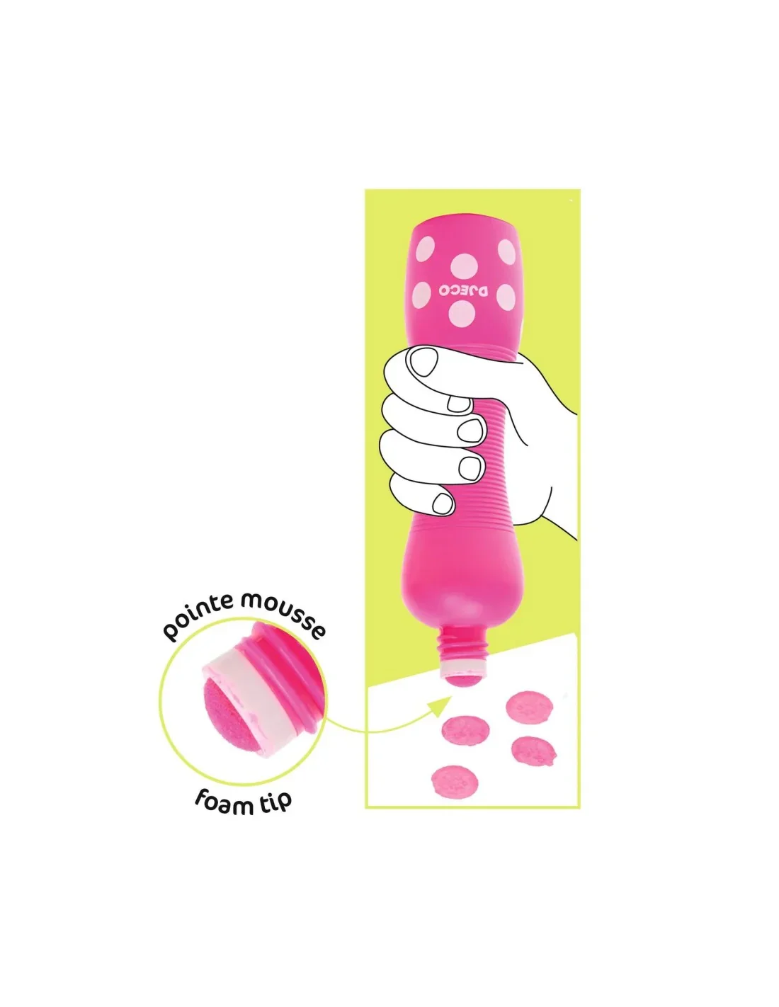 Djeco Set 4 Wasbare Mousse Stiften | Neon - Image 2