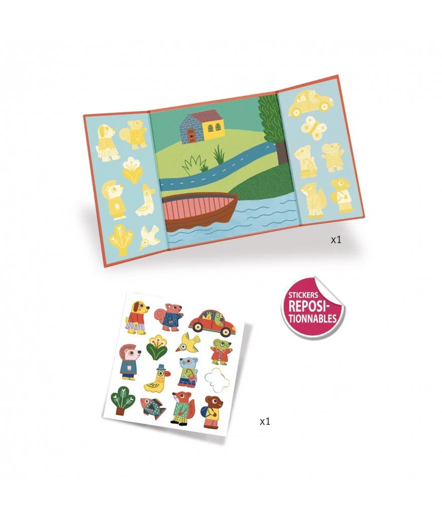 Djeco Set Herbruikbare Stickers | Dieren - Image 3