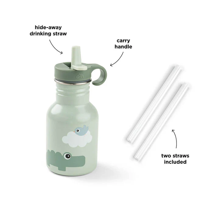 Done By Deer Drinkfles RVS 350ml | Playground Green - Image 3
