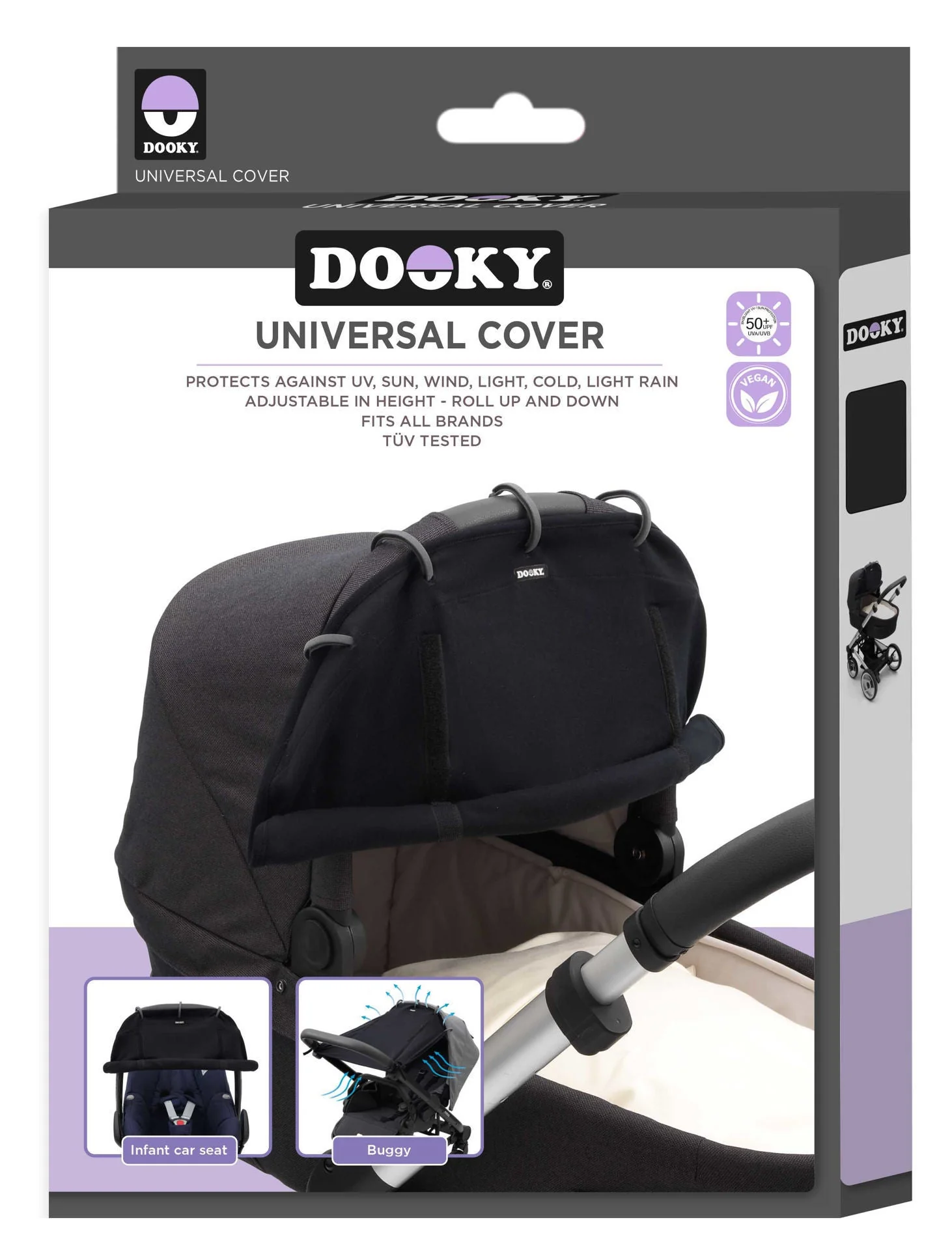 Dooky Universele Hoes Voor Buggy / Autostoeltje | Black - Image 2