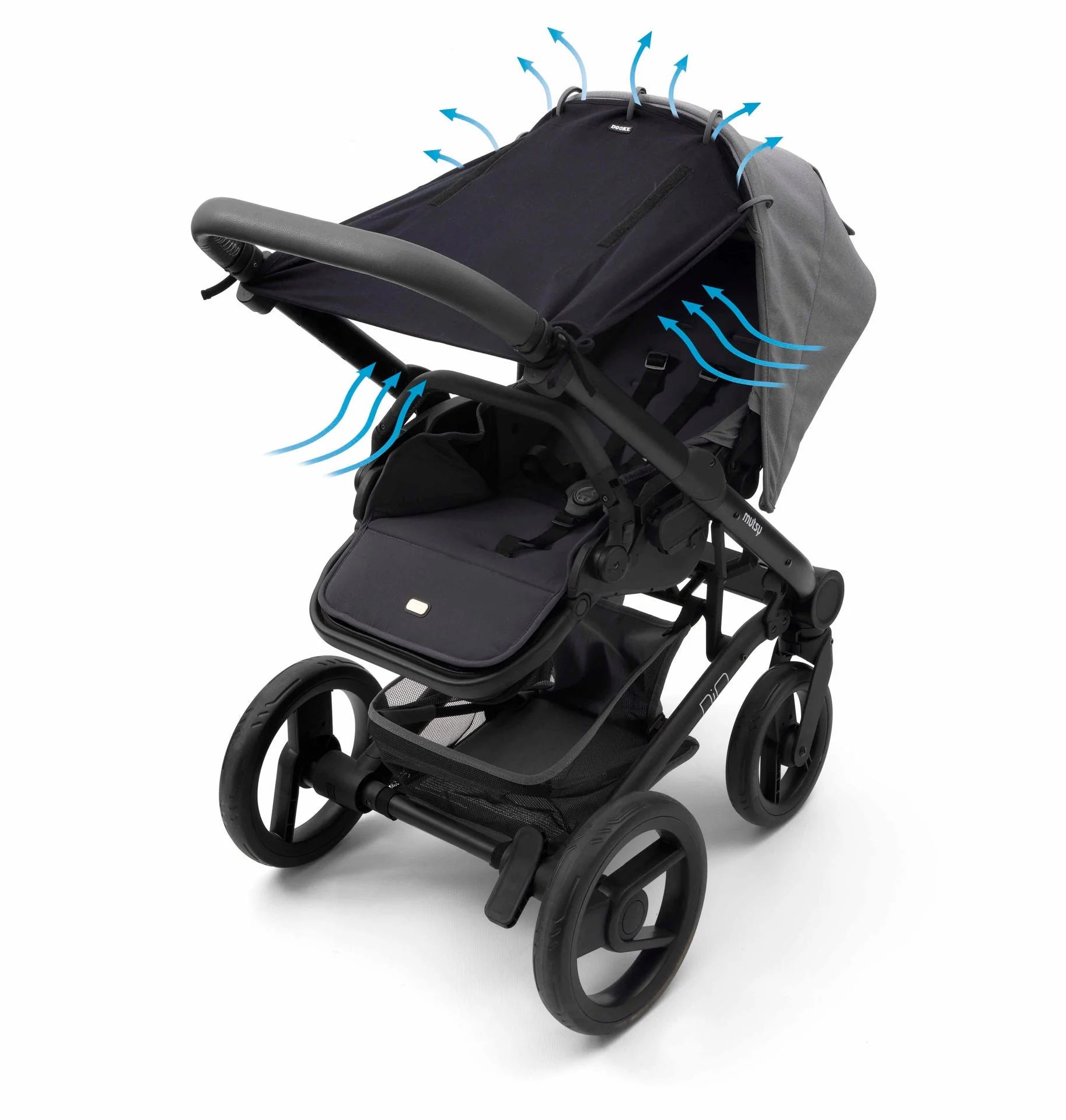 Dooky Universele Hoes Voor Buggy / Autostoeltje | Black - Image 5