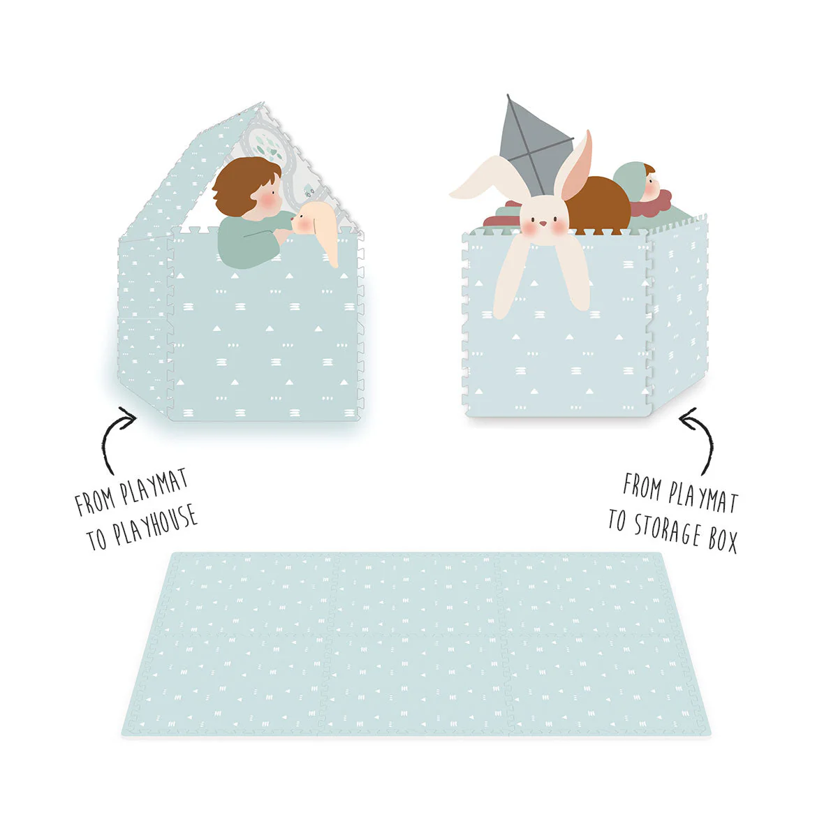 Play And Go EEVAA 2-In-1 Speeltapijt Puzzelmat & Opbergbox | Road 120x180cm - Image 18