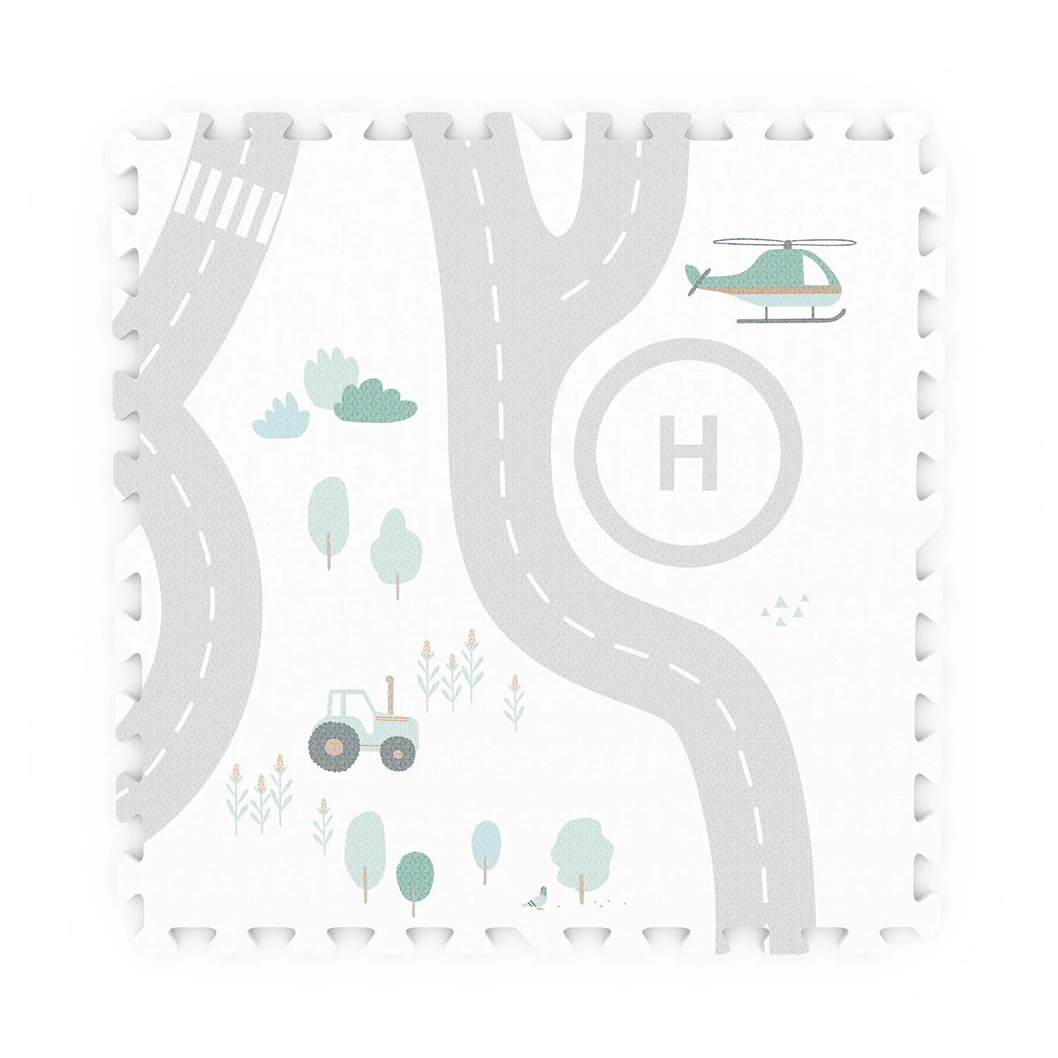 Play And Go EEVAA 2-In-1 Speeltapijt Puzzelmat & Opbergbox | Road 120x180cm - Image 3