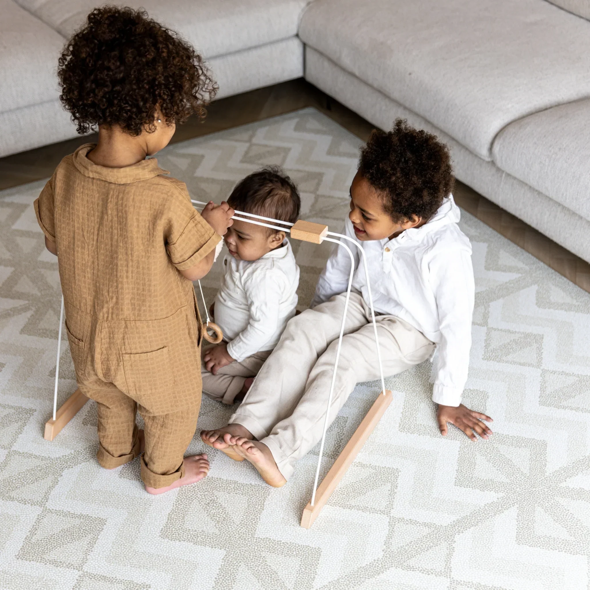 Eeveve Speeltapijt Foam Puzzel | Kilim Feather Grey - Image 4
