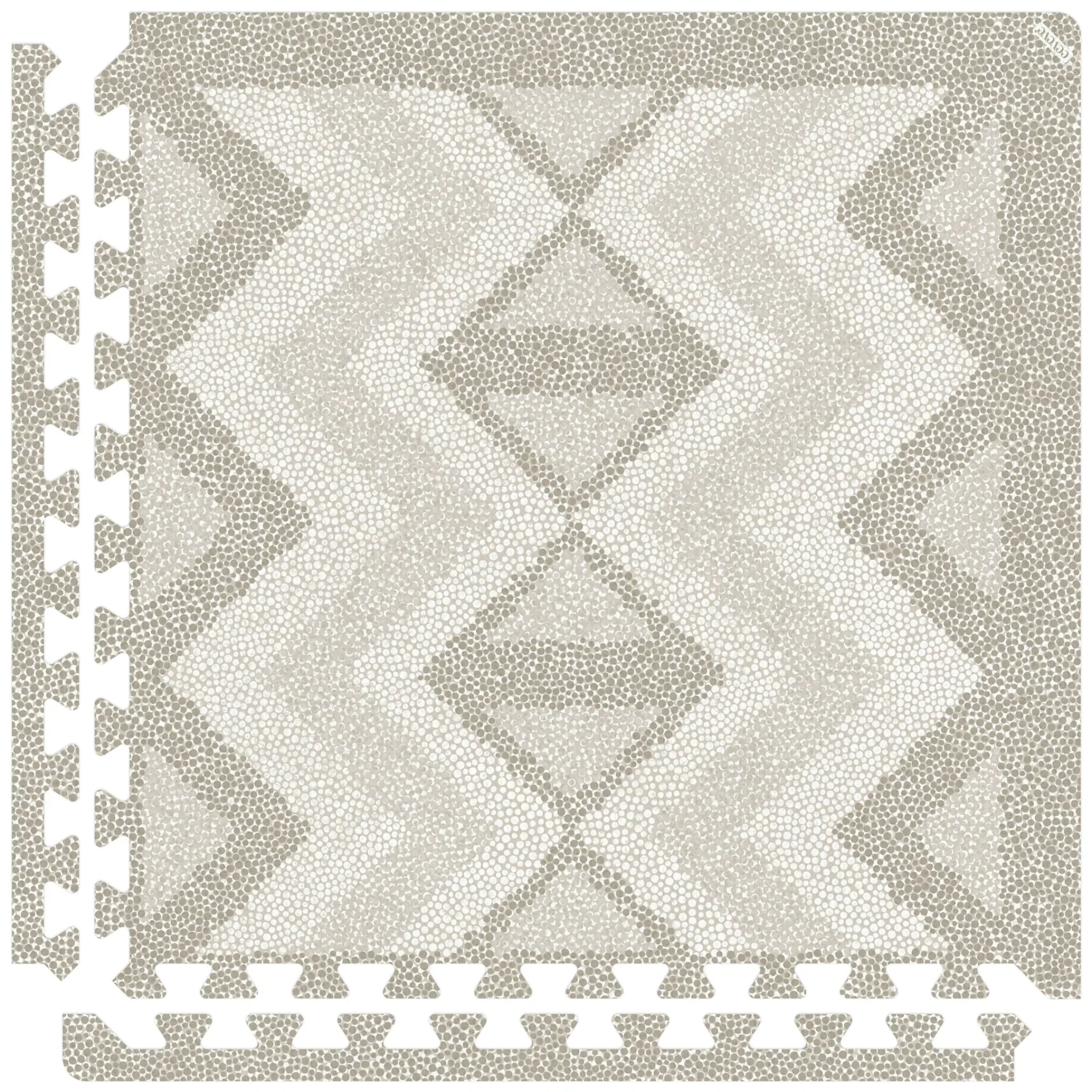 Eeveve Speeltapijt Foam Puzzel | Kilim Feather Grey - Image 7