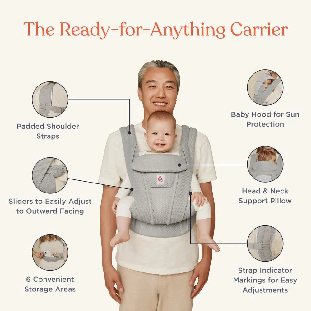 Ergobaby Omni Deluxe Draagzak Mesh | Natural Beige - Image 8