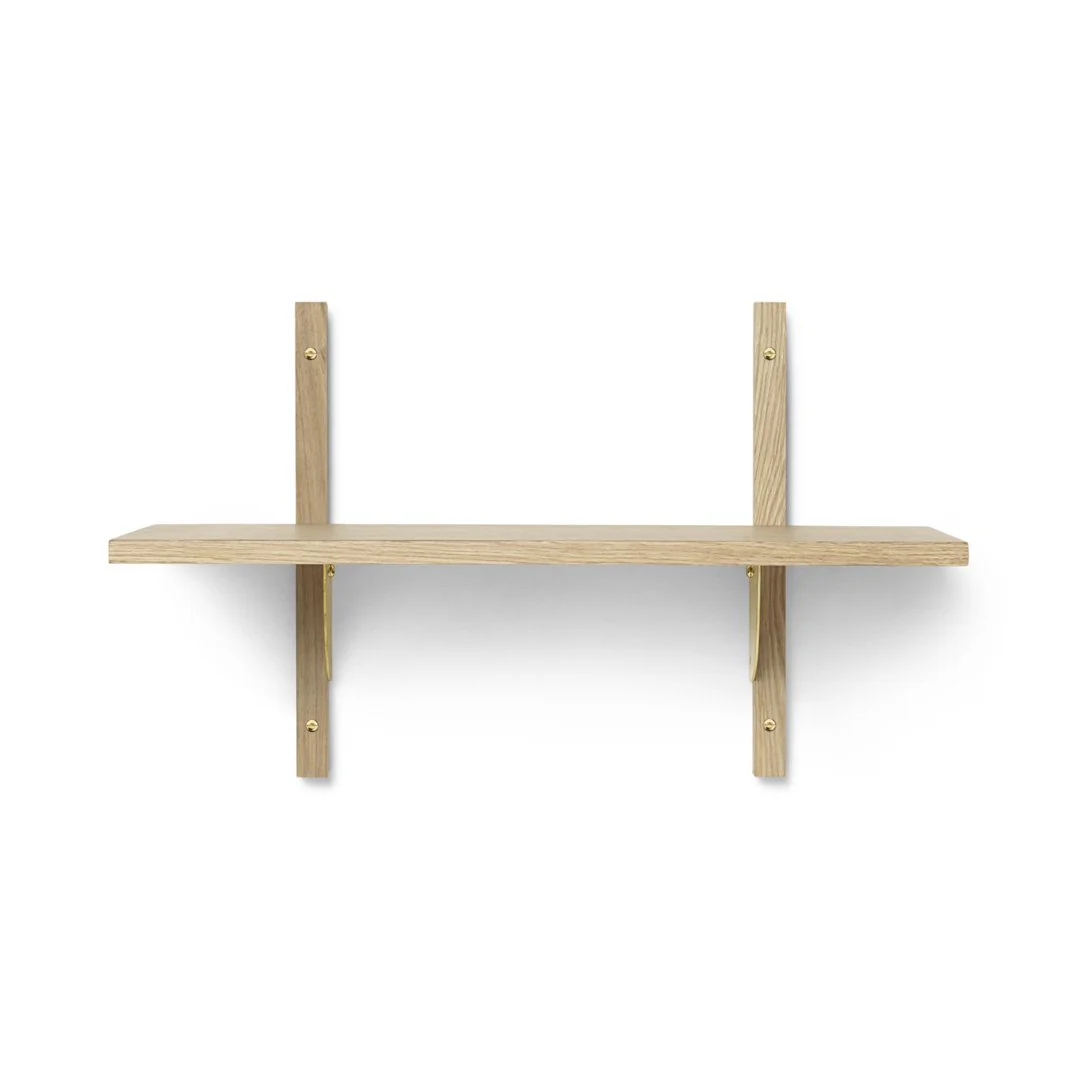 * Ferm Living Sector Shelf Small Oak-Brass