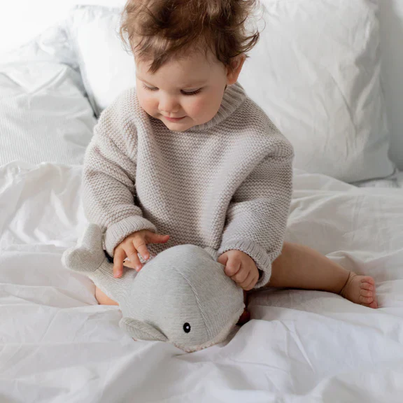 Flow Amsterdam Oplaadbare Knuffel Met Hartslag Moby Whale | Grey - Image 4