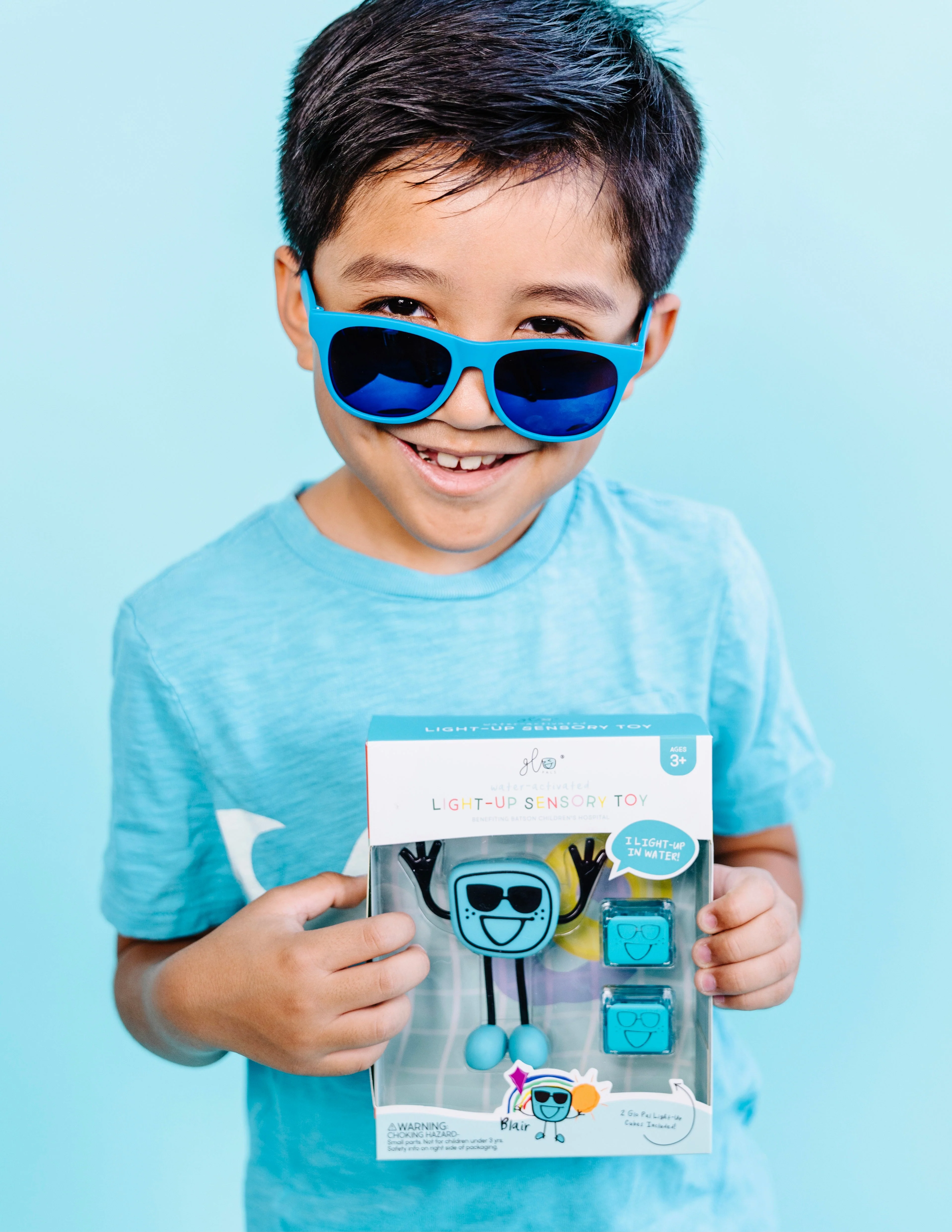 Glo Pals Light Up Sensory Toy Badspeeltje Blauw | Blair - Image 2
