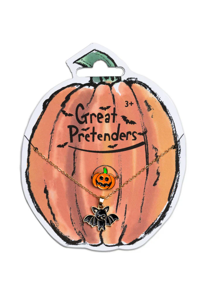 * Great Pretenders Bat Necklace & Pumpkin Ring