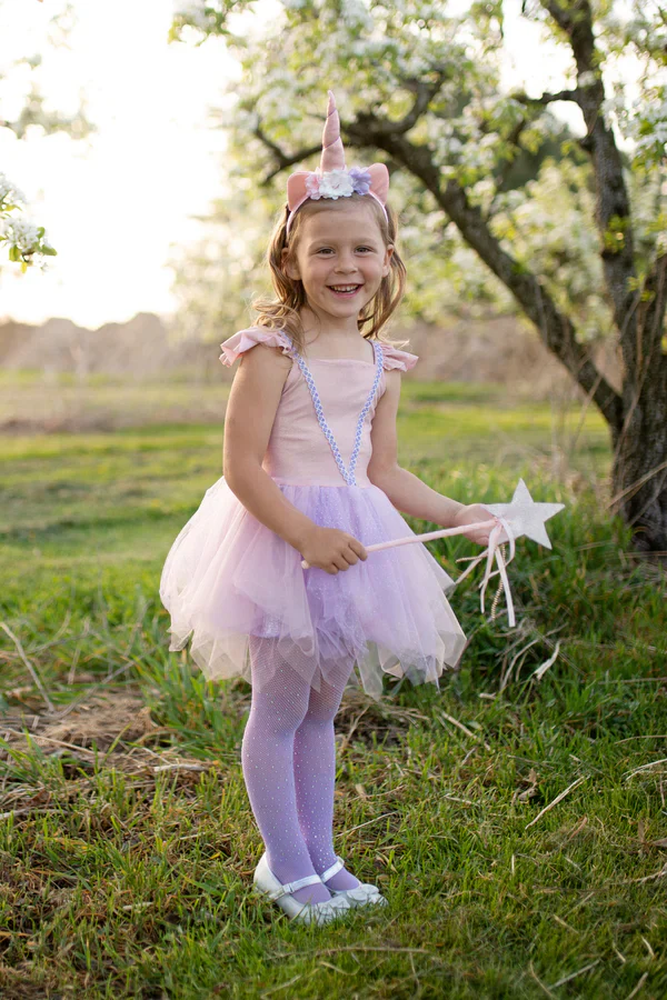* Great Pretenders Shimmer Unicorn Jurk & Haarband Pink | 5-6Y - Image 3