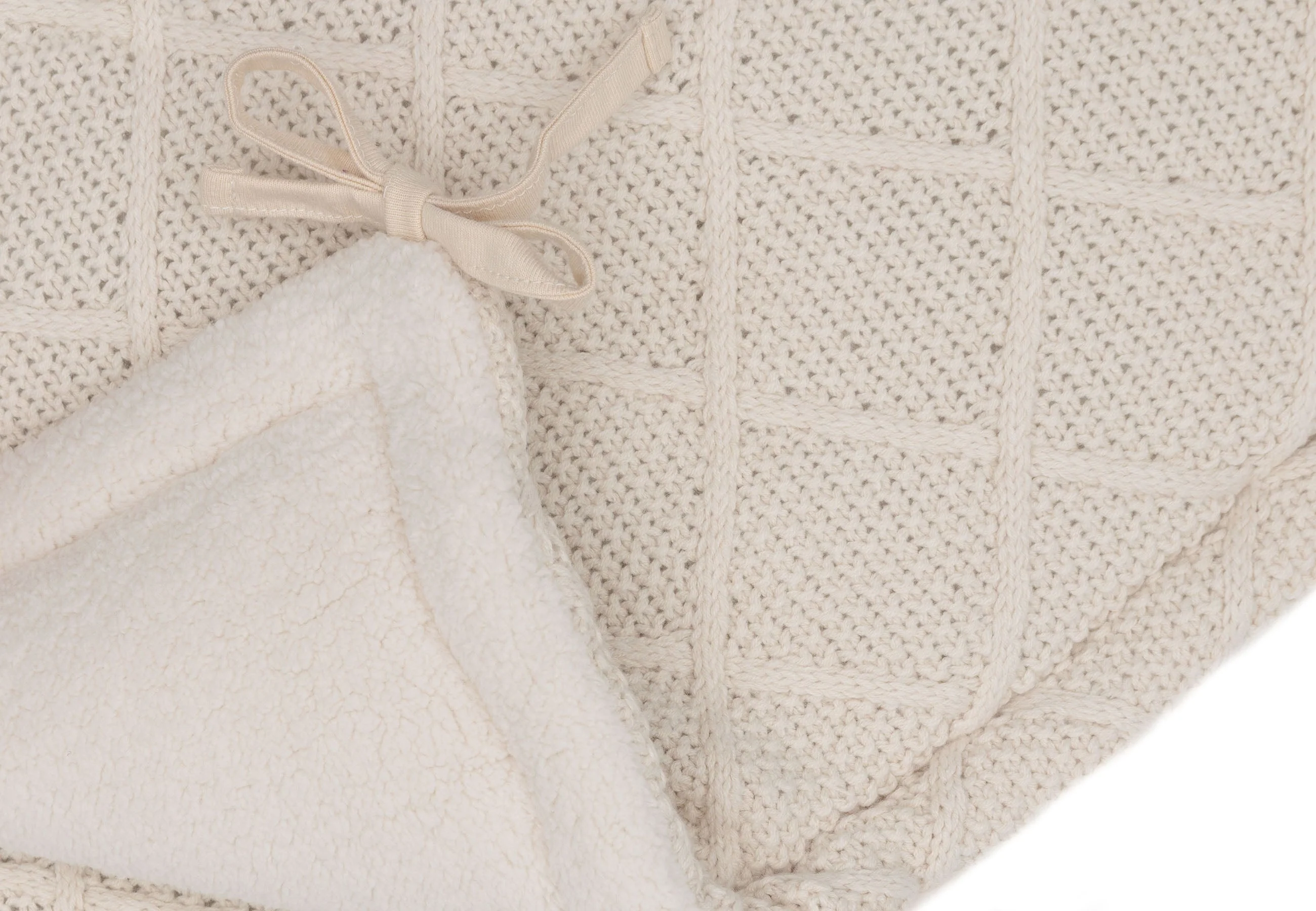 Jollein Box omrander 180x30cm Check Knit Oatmeal - Image 3