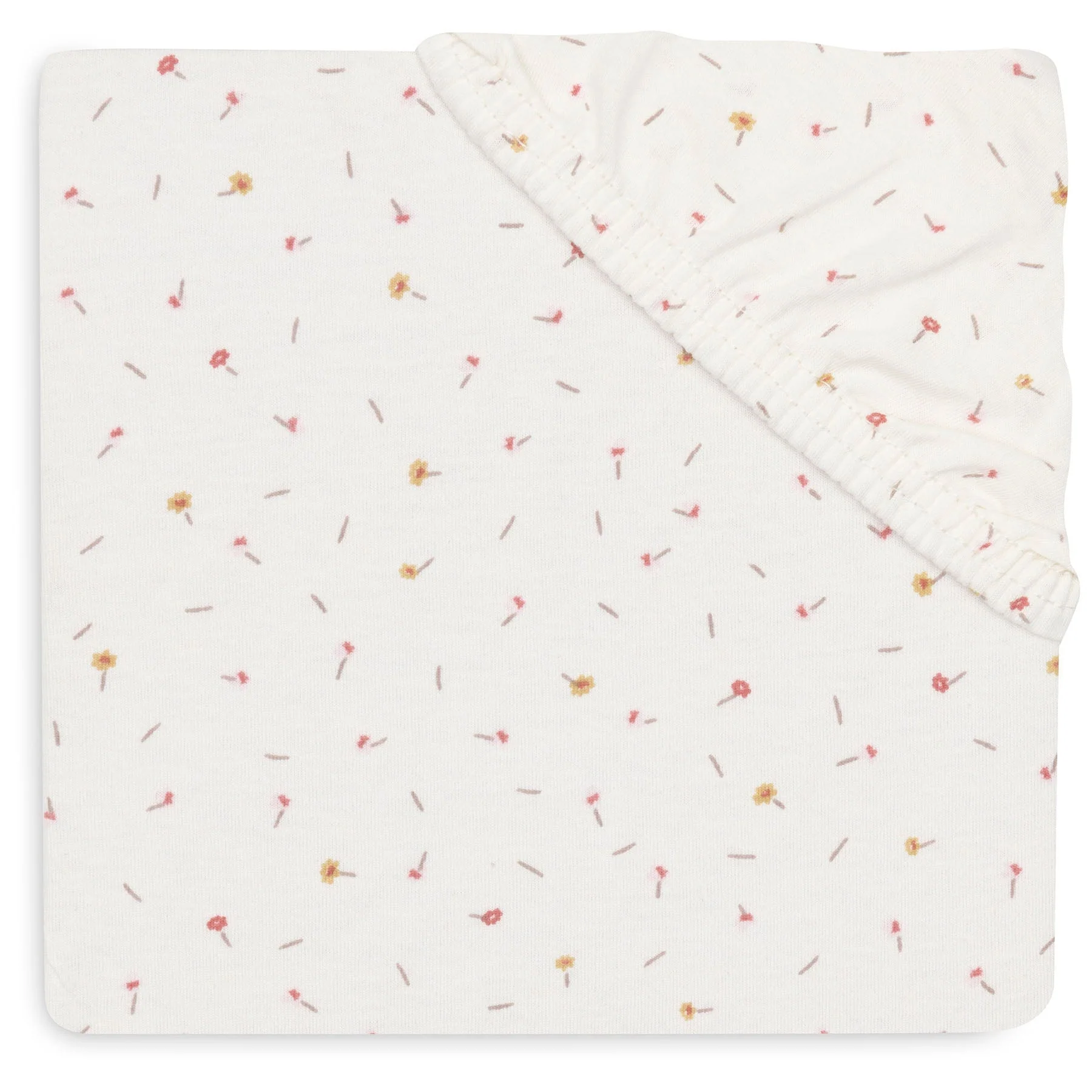 Jollein Hoeslaken Jersey 60x120cm Pretty Picnic Flower Drops