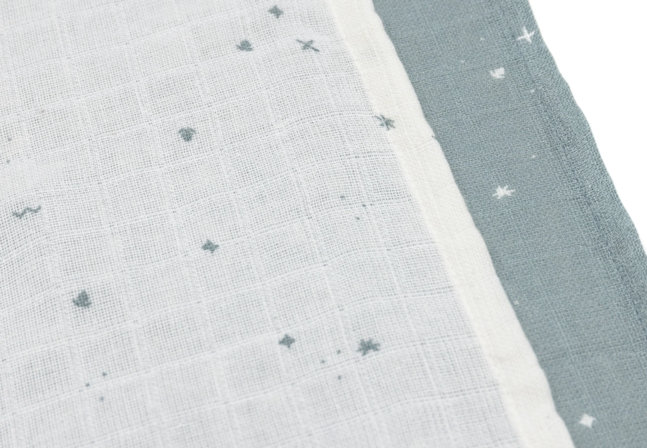 Jollein Hydrofiele Doek 70x70cm Twinkling Sea Green (3pack) - Image 4