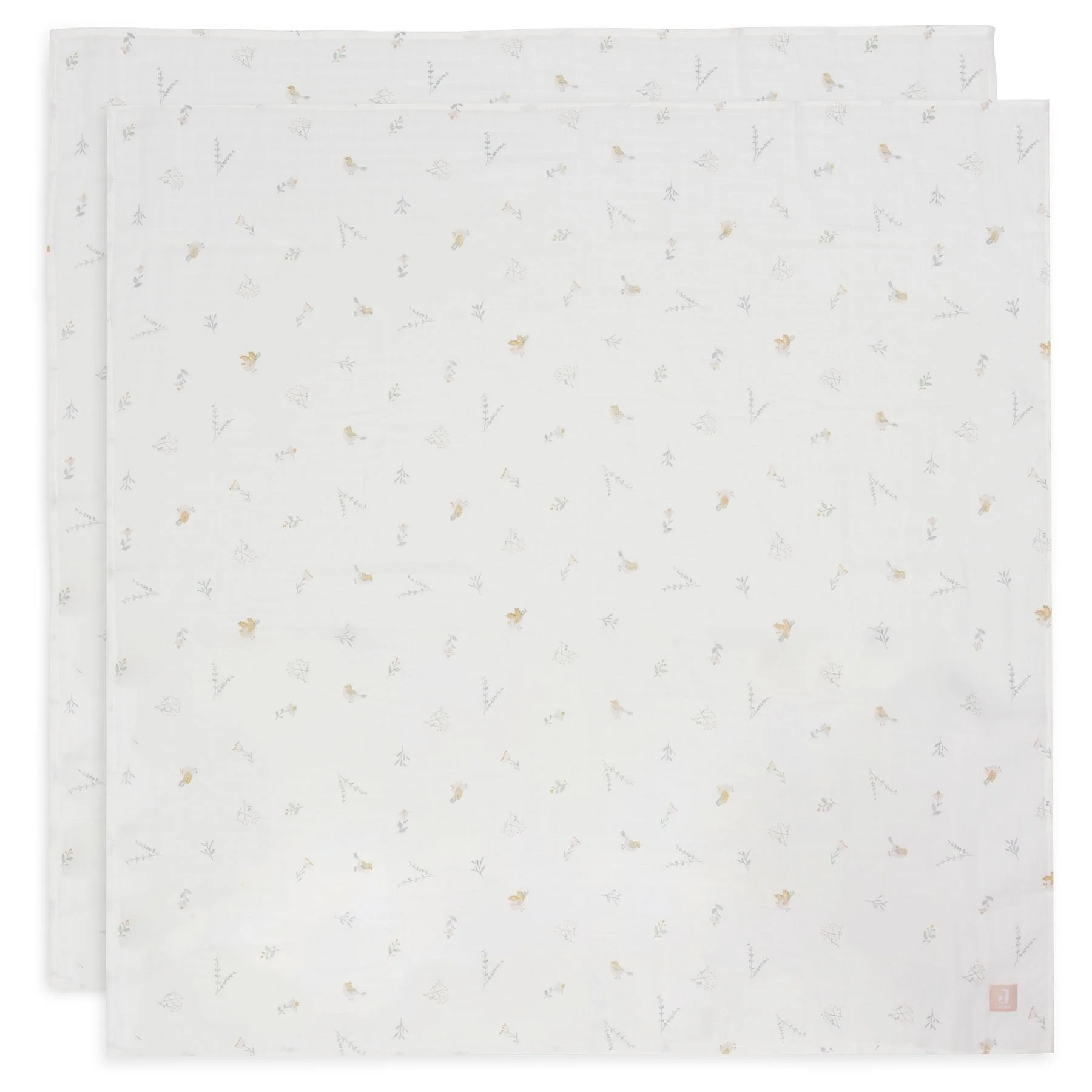 * Jollein Hydrofiele Doeken 115x115cm Lovely Birds (2pack)