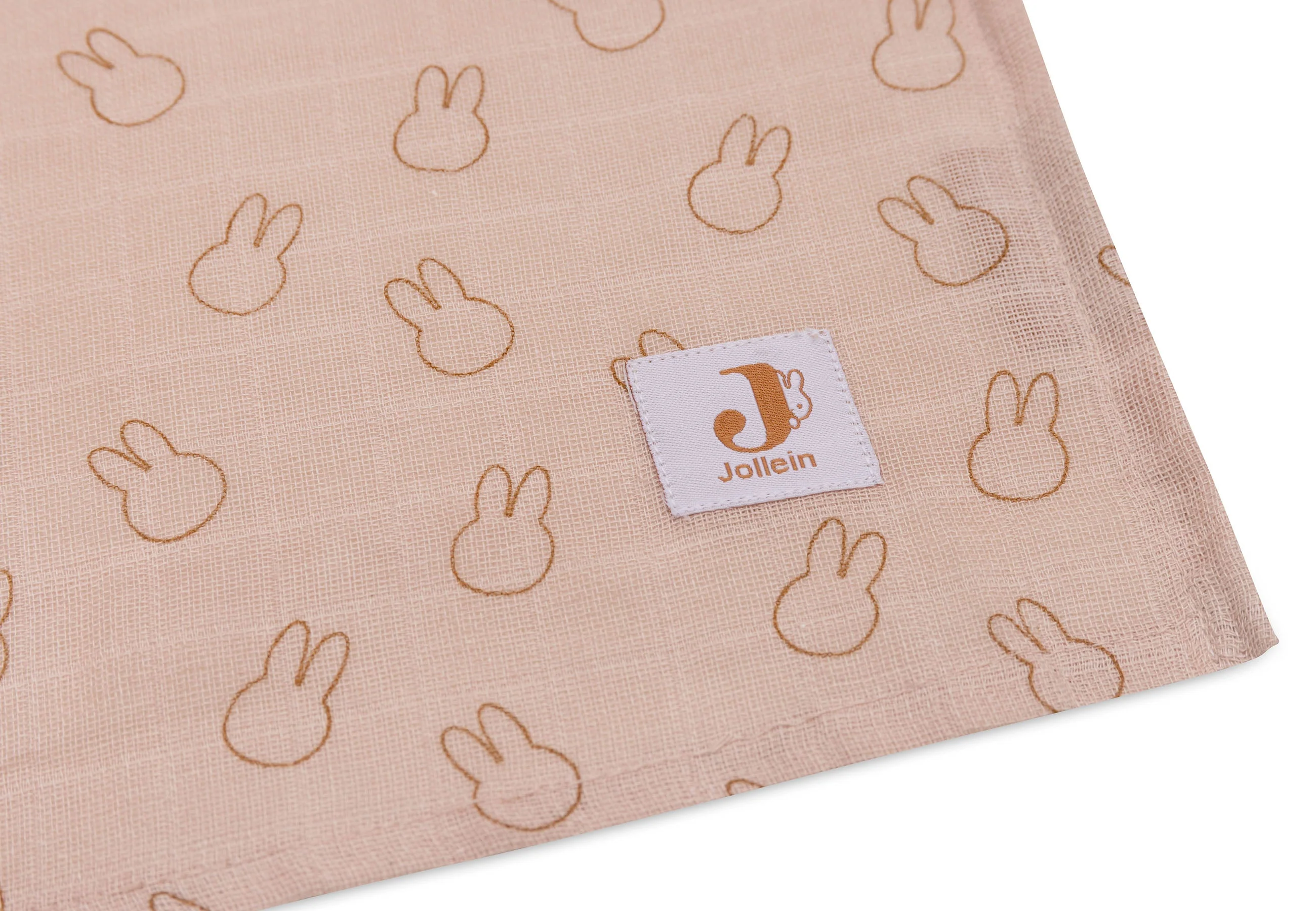 * Jollein Hydrofiele Doeken 115x115cm Miffy Silhouettes Wild Rose (2p) - Image 3