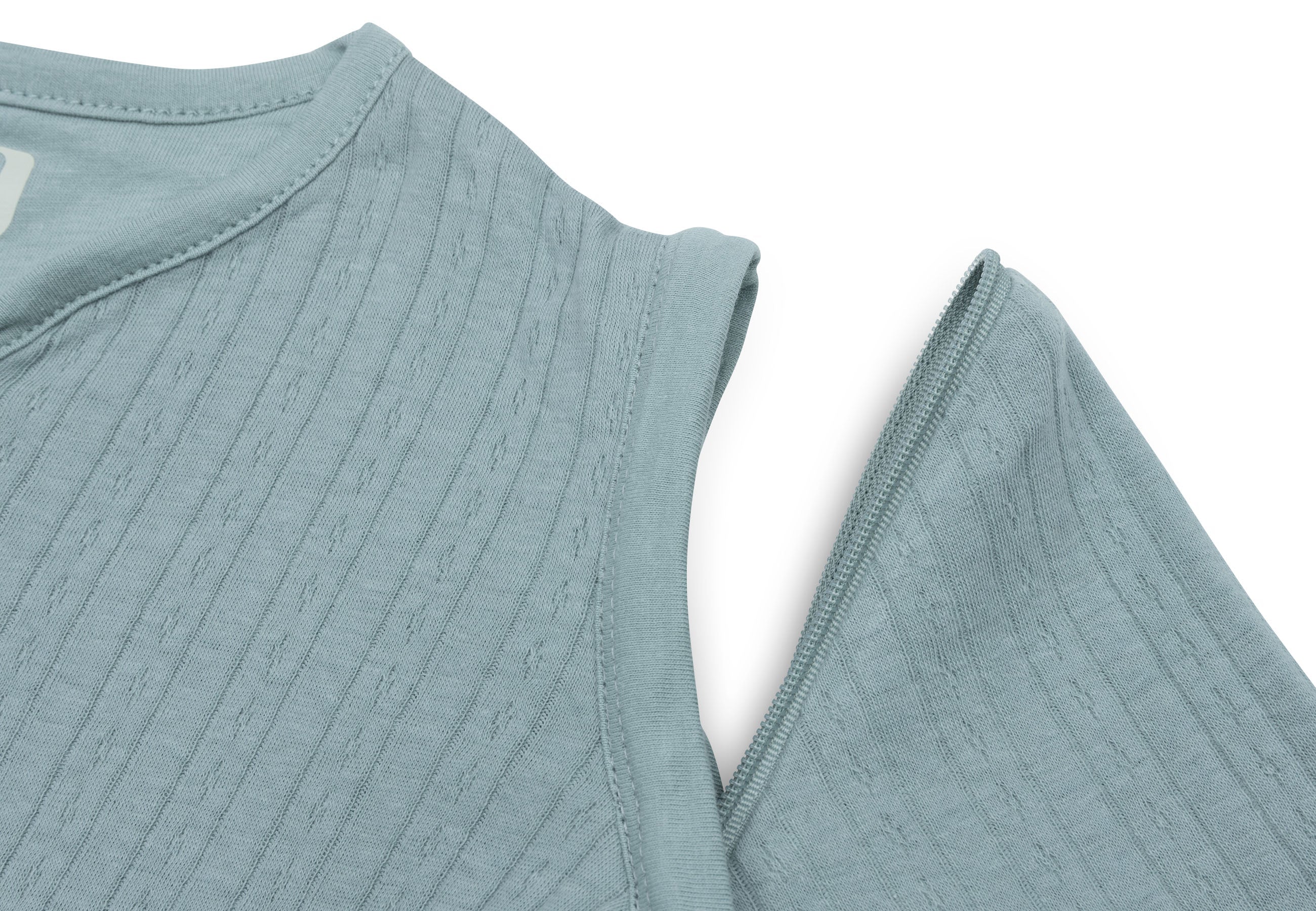 Jollein Slaapzak Zomer Met Afritsbare Mouw Rond 110cm Ajour Sea Green - Image 3