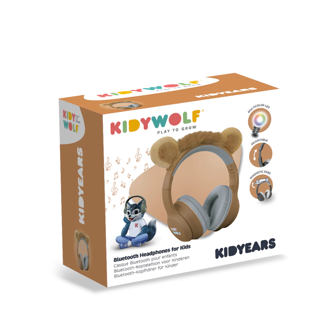 Kidywolf Kidyears Bluetooth Hoofdset Met Magnetische Oren 85 Db | Leeuw - Image 2