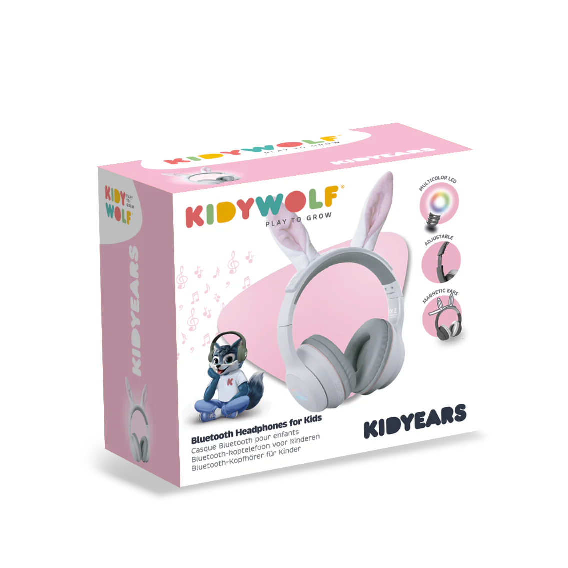 Kidywolf Kidyears Bluetooth Hoofdset Met Magnetische Oren 85 Db | Rabbit - Image 2
