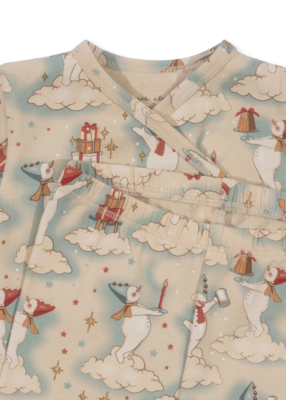 * Konges Sløjd Basic Newborn Set Pyjama | Let It Snow - Image 3