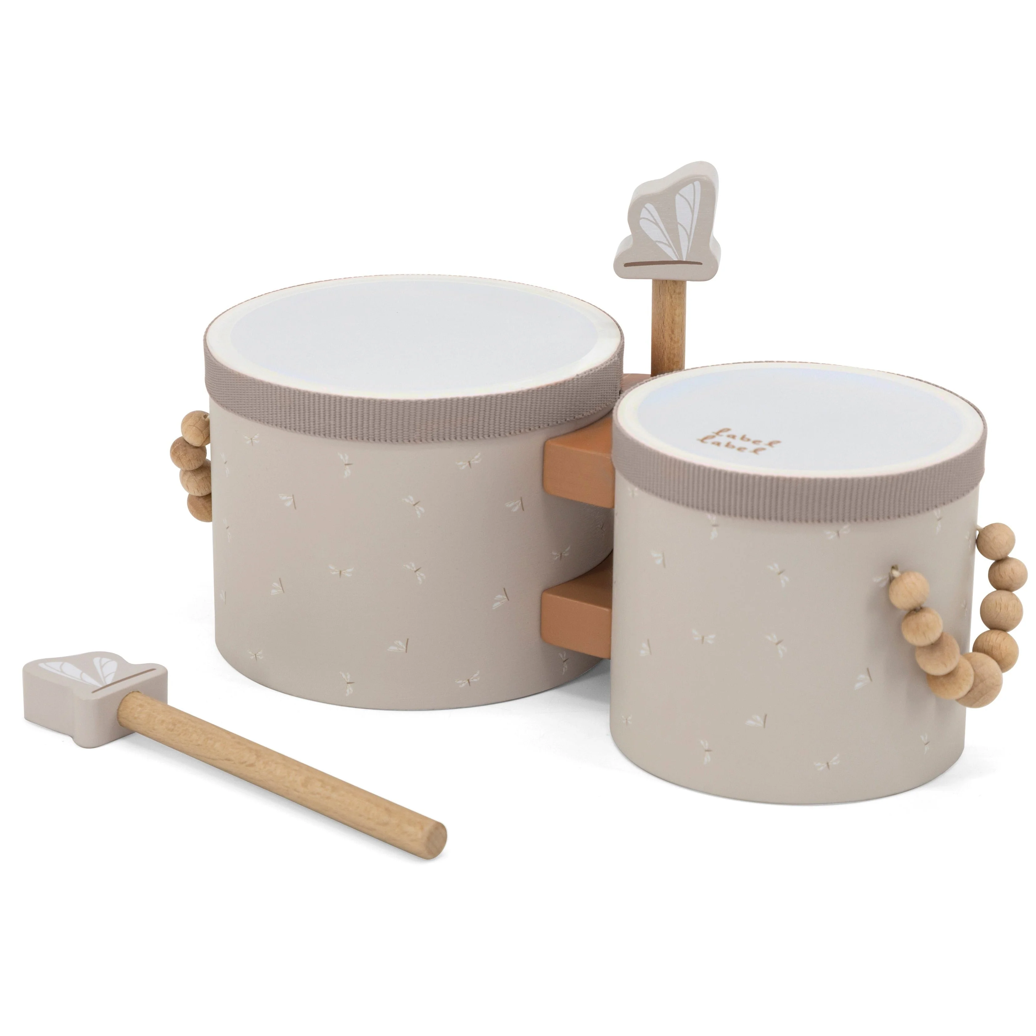 Label Label Houten Bongo Trommel | Nougat - Image 2