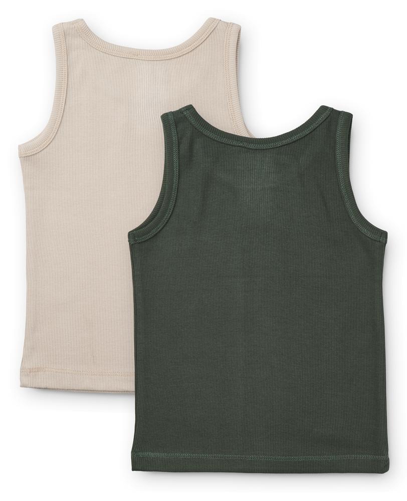 * Liewood Faris Tank Top 2-pack | Hunter Green Sandy Mix - Image 2