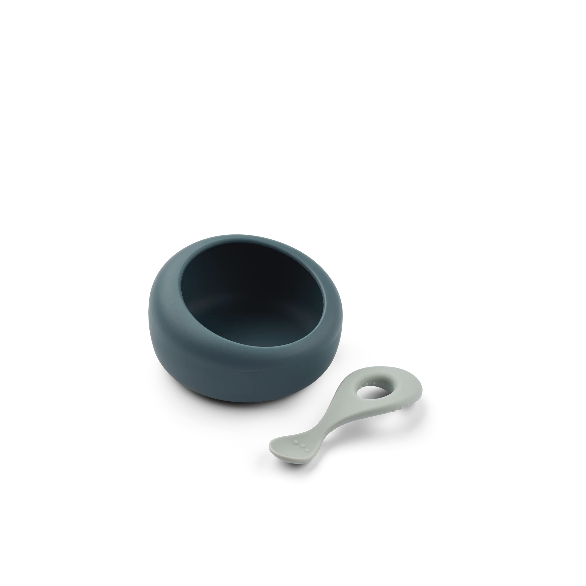 Liewood Sparia Bowl Met Lepels | Whale Blue / Dove Blue