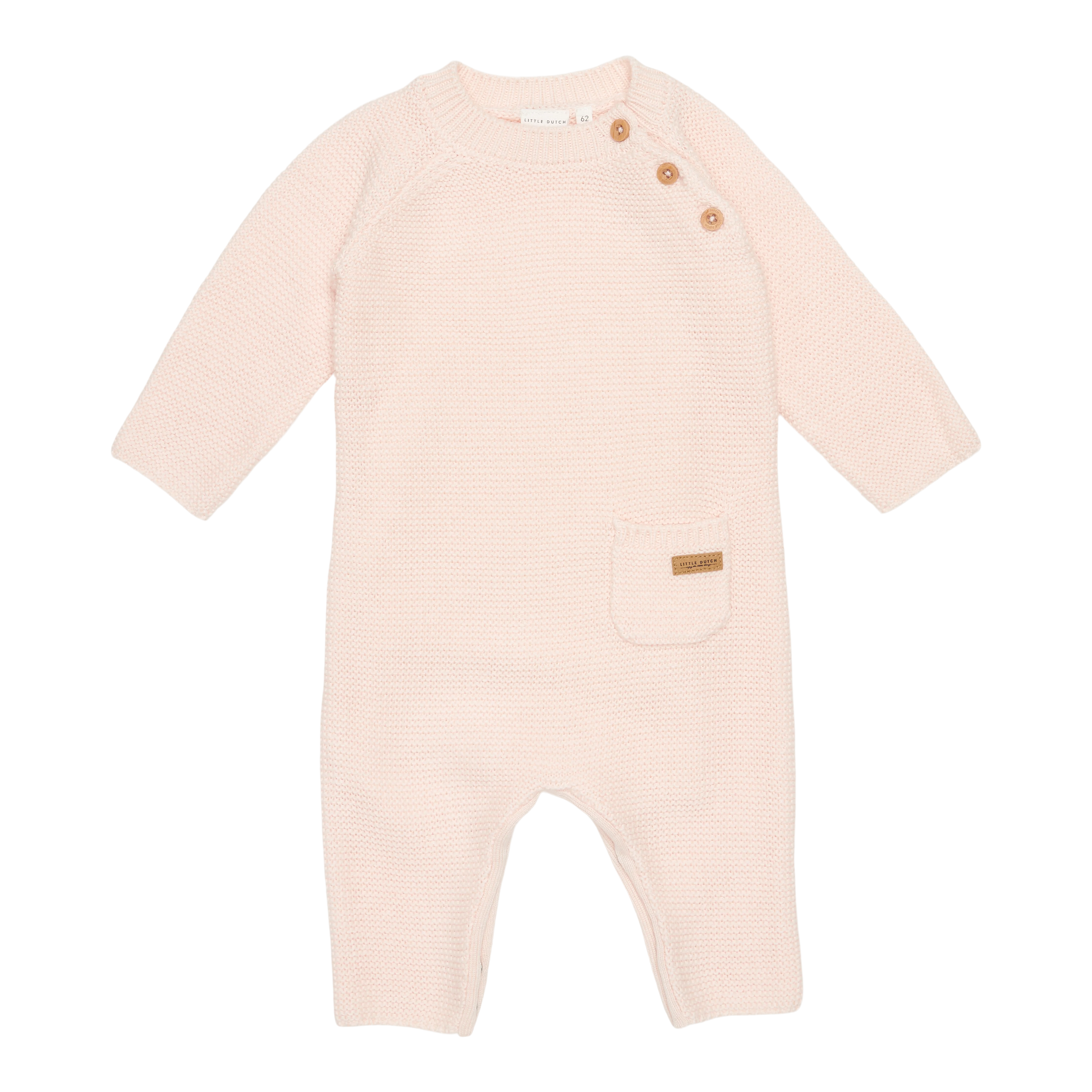 * Little Dutch Babypakje Onesie Knit | Pink