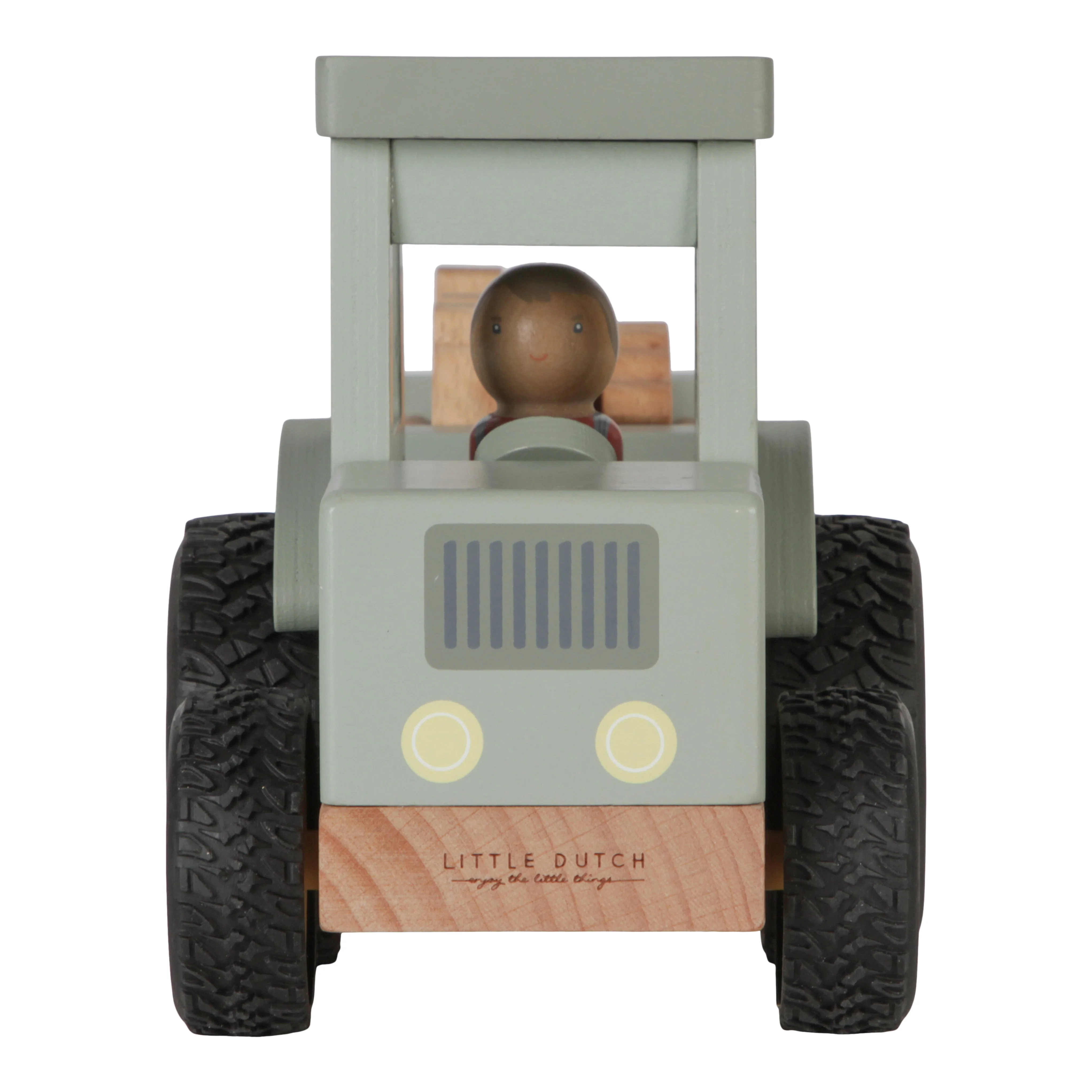 Little Dutch Houten Tractor Met Trailer | Little Farm - Image 4