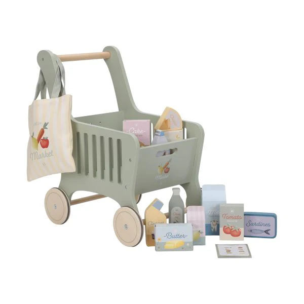 Little Dutch Houten Winkelwagen + Shopper + Accessoires - Image 6