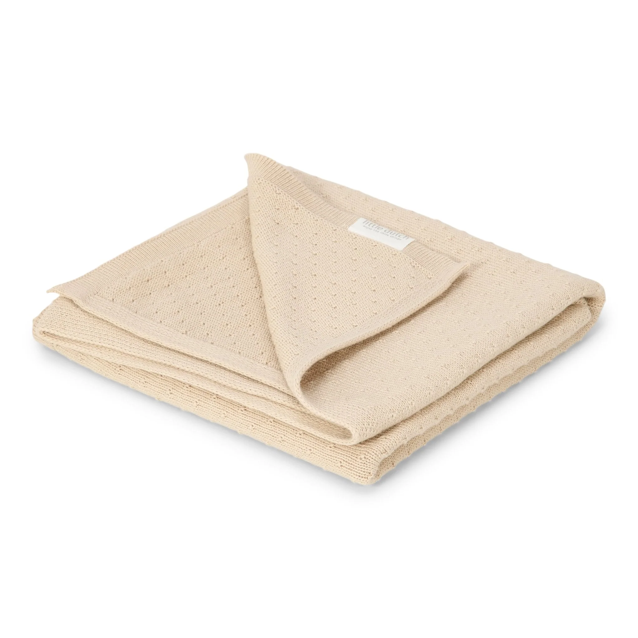 Little Dutch Ledikantdeken Gebreid 110x140 |  Pure Soft Beige - Image 2