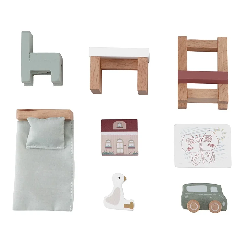 Little Dutch Poppenhuis Speelset | Kinderkamer 8-Delig - Image 3