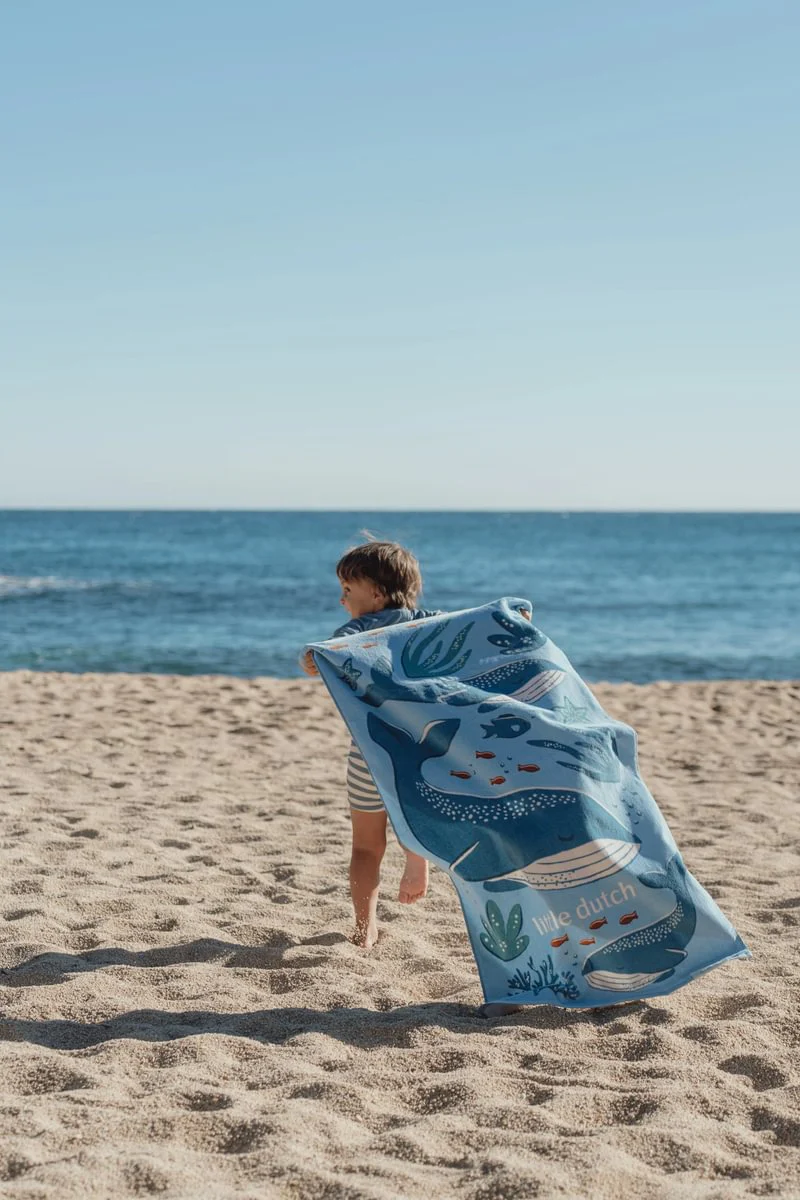 Little Dutch Strandhanddoek 60x120 | Ocean World Blue - Image 8