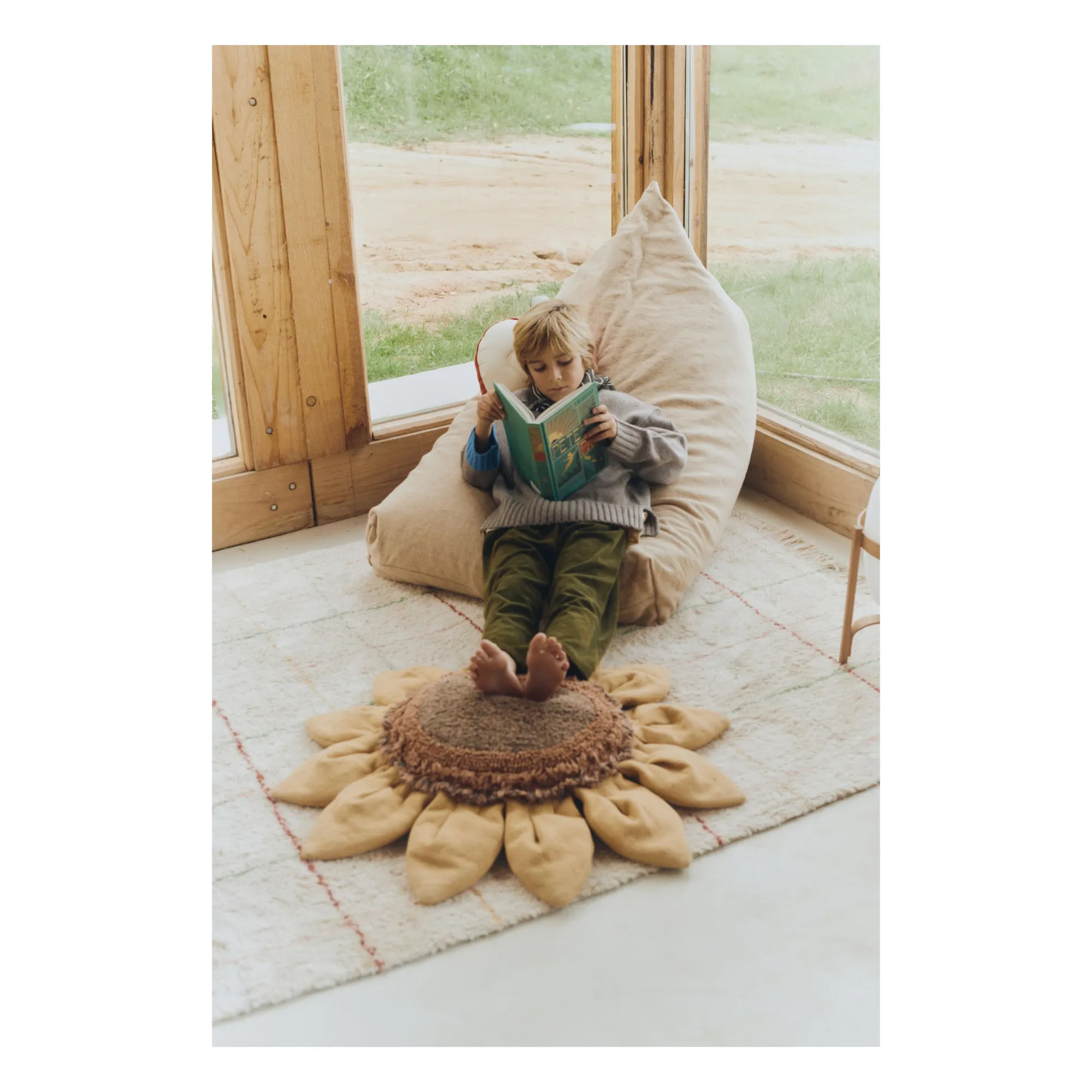 Lorena Canals Pouffe 90 | Sunflower Vloerkussen Zonnebloem, Boerderij - Image 5
