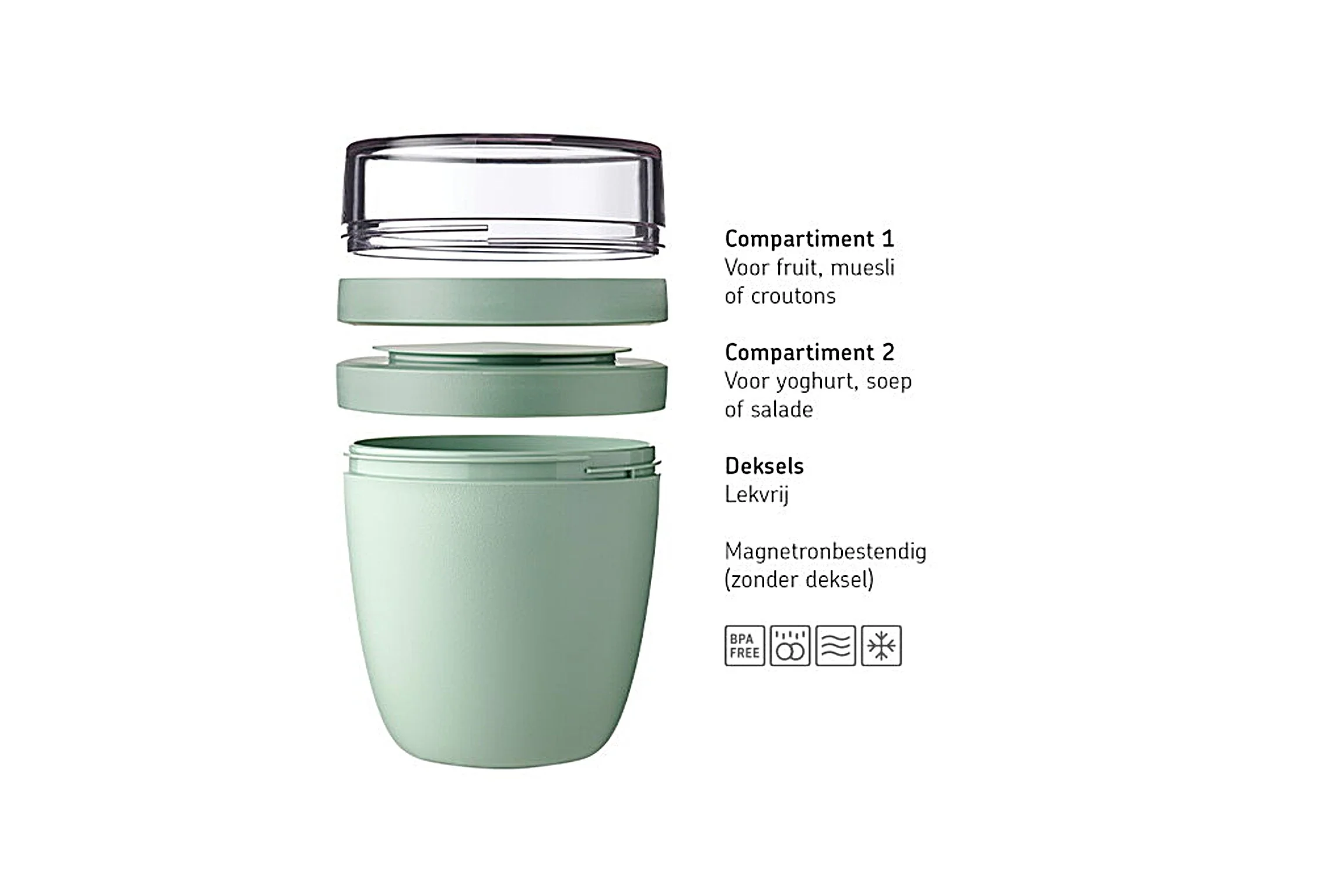 Mepal Lunchpot Ellipse Mini | Nordic Sage - Image 2