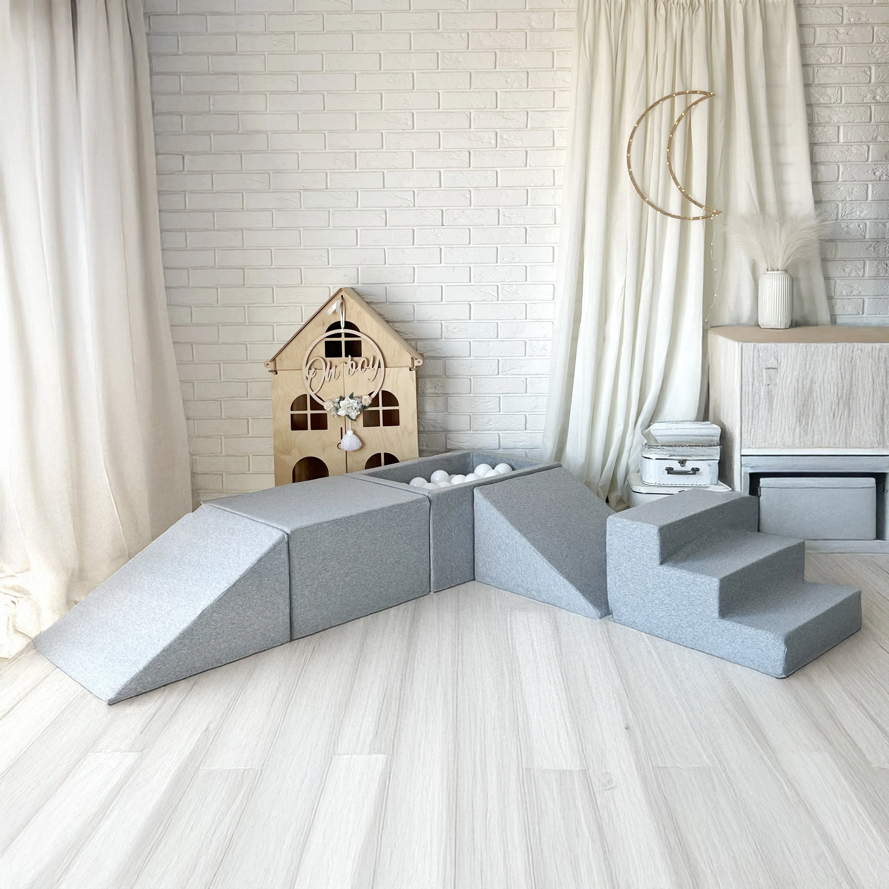Moje Ballenbad & Playset Elementen 4st Cotton | Licht Grijs - Image 2