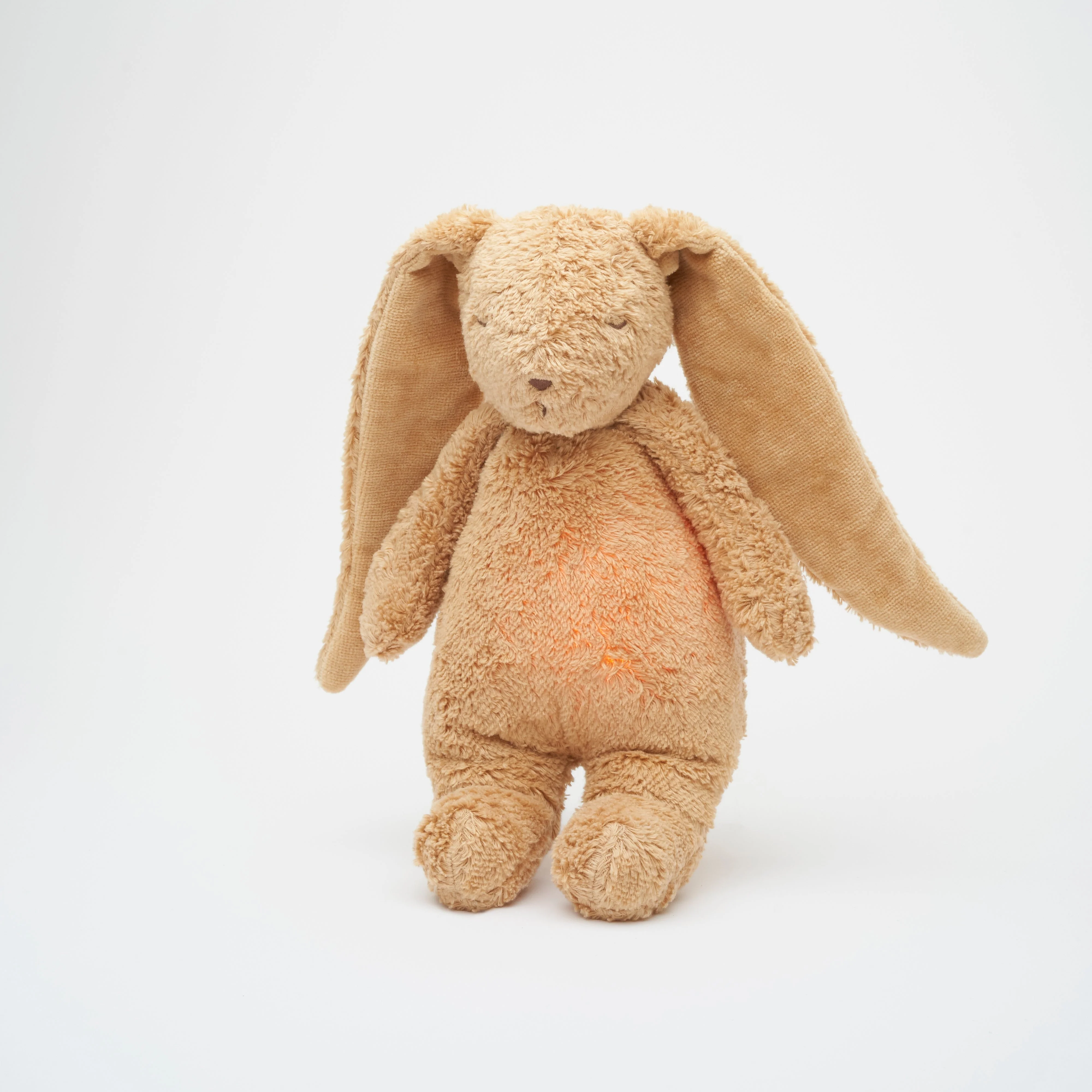 Moonie 2.0 upgrade - Knuffel Hartslag en Licht | Bunny Cappuccino - Biologisch katoen - Image 2