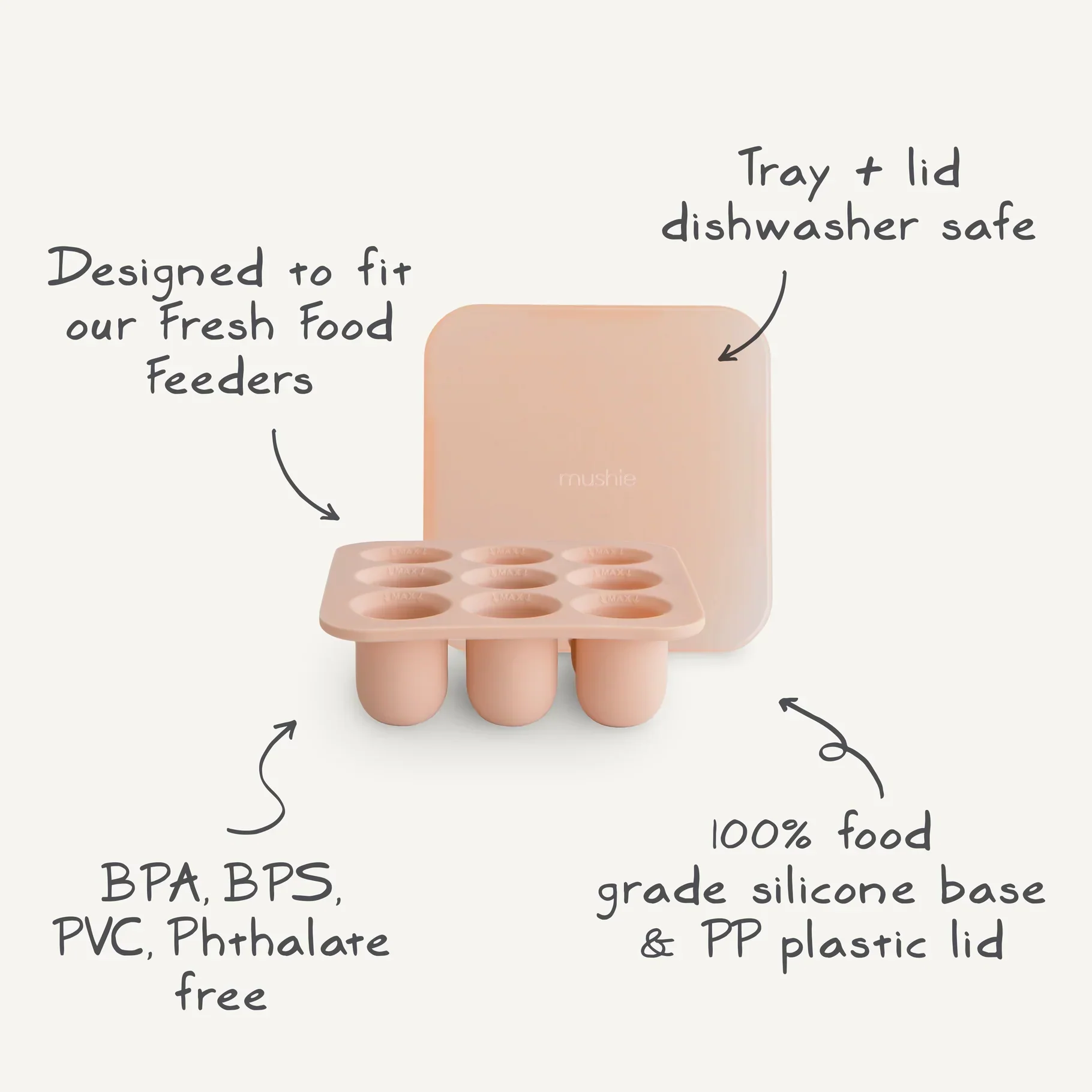 Mushie Diepvries Tray Feeder | Blush - Image 5
