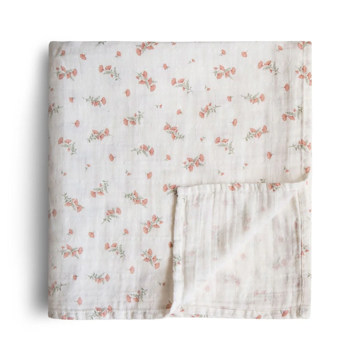 Mushie Hydrofiele Doek 120x120cm | Roze Bloemetjes
