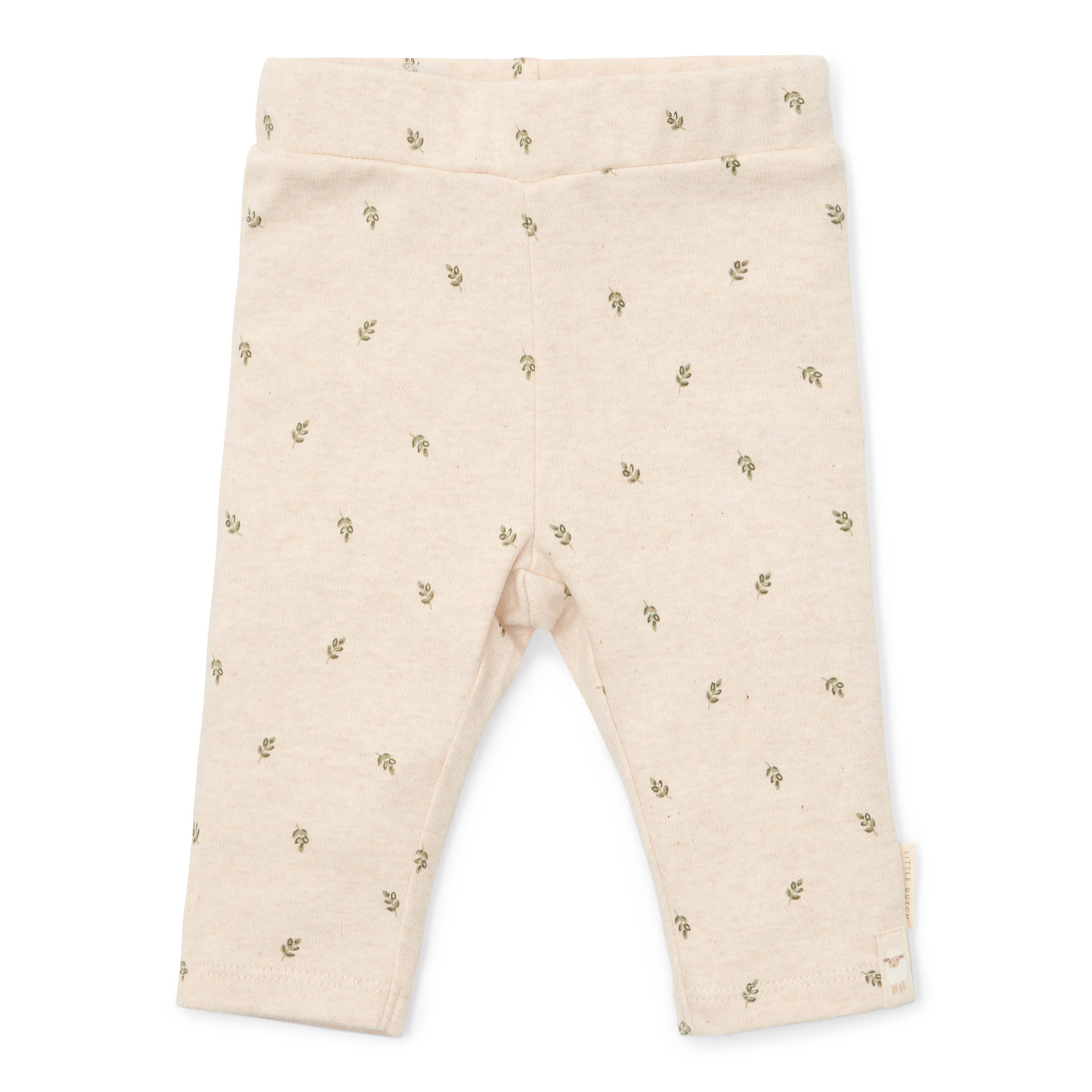 * Little Dutch Newborn Noos Little Farm Legging | Green Leaves