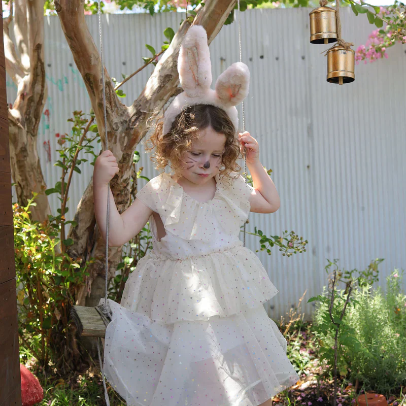 Olli Ella Fluffle Headband | Bunny Roze - Image 3