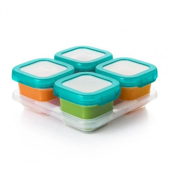 * OXO Tot Vierdelige Set Diepvriesdoosjes Plastic 4x120ml - Teal - Image 2