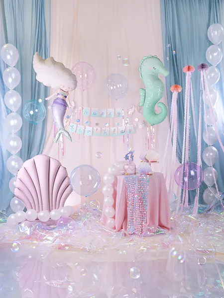 Party Deco Ballon 40cm | Transparant Blue - Image 2