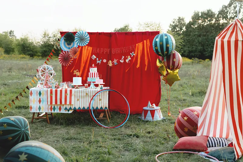 Party Deco Banner Happy Birthday | Circus - Image 2